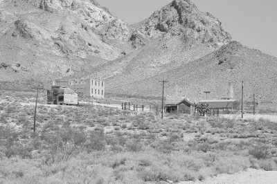 Rhyolite Ghost Town in Monochrome