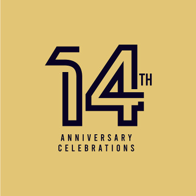14周年庆典矢量模板设计插图