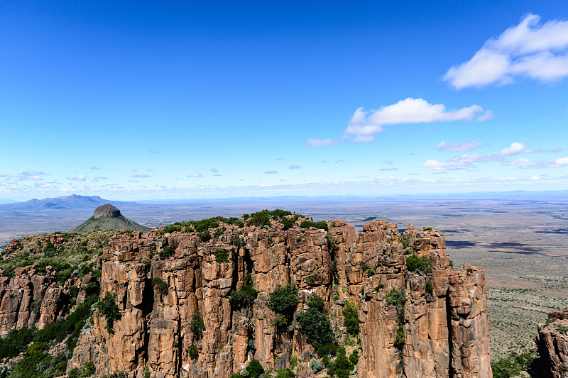 南非graff - reinet，荒凉谷，Karoo, Camdeboo，全景，´奇异的岩石