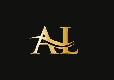 首字母AL链接标识向量模板。符号字母AL标志设计。AL标志设计向量