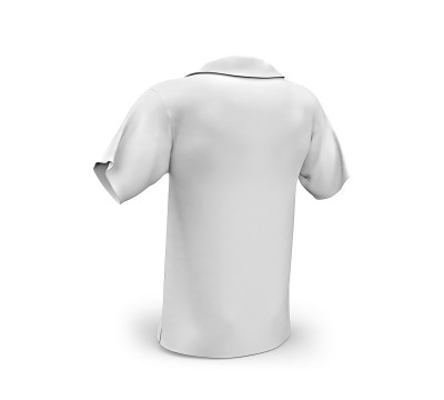 空白Polo t恤模型，空白服装3d渲染孤立在浅灰色背景