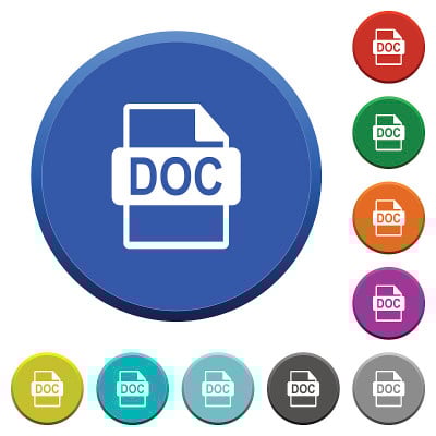 DOC文件格式斜面按钮