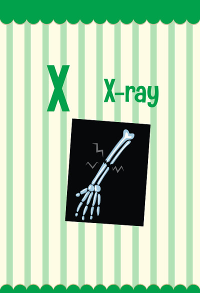 用字母X表示X射线的字母卡片