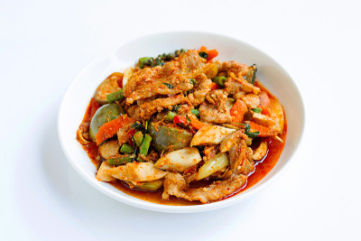 泰国菜，香料炒猪肉