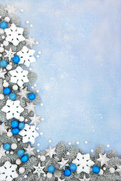 神奇的圣诞雪花星和雪花边界