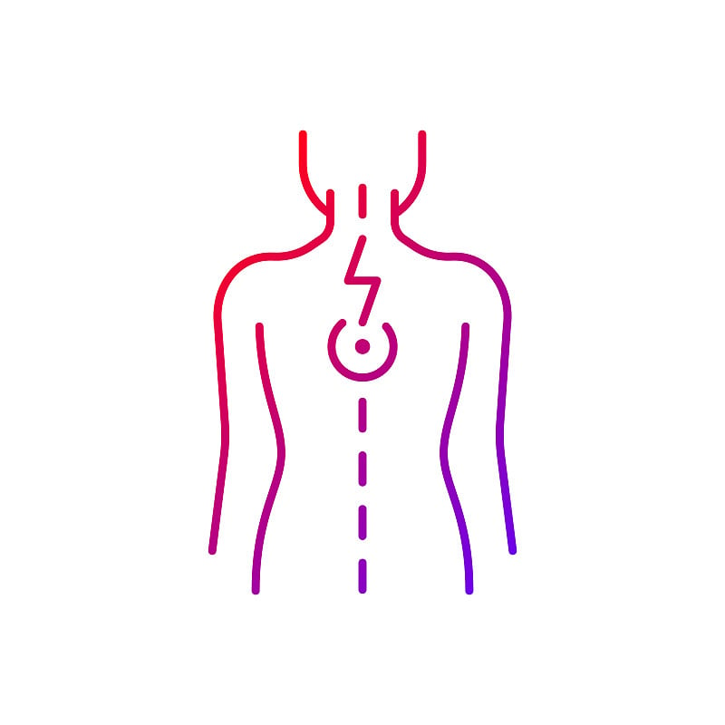 脊神经压力梯度线性矢量图标