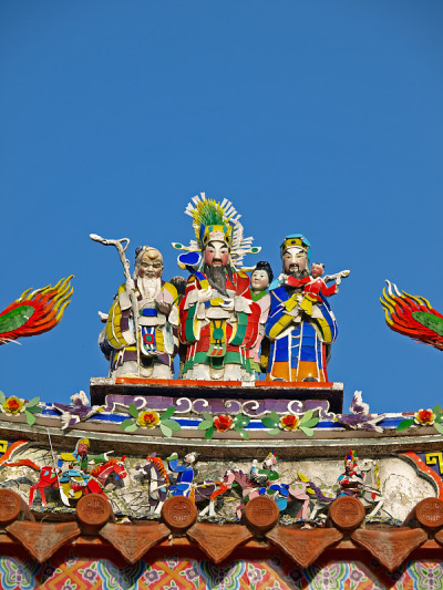 “台南官府妈祖庙”屋顶装饰