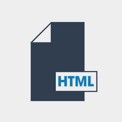 HTML文件格式在灰色背景图标
