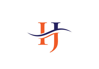 Swoosh字母IJ标志设计的商业和公司身份。水波IJ标志具有现代时尚感