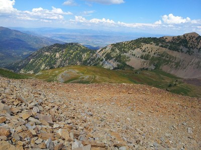 在廷帕诺戈斯山瓦萨奇山的观点