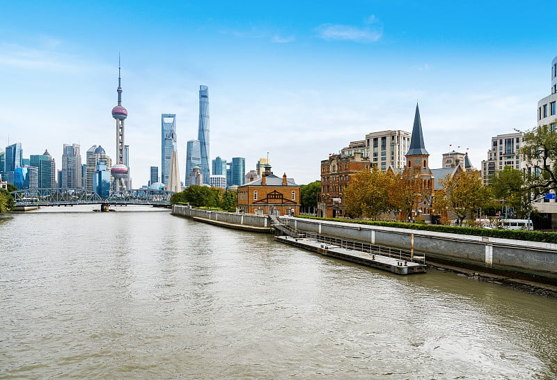 现代大都市天际线，上海，中国