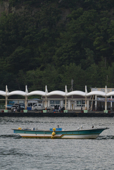 图为韩国浦项市古龙浦海滩的风景