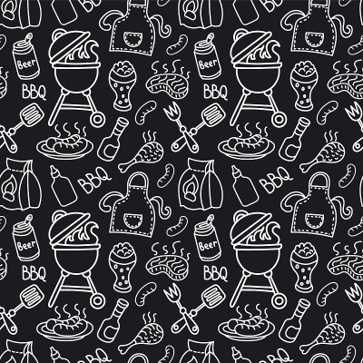 barbecue seamless pattern