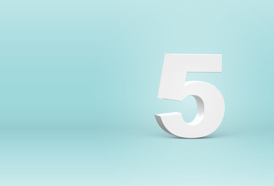高详细的3D字体数字，矢量插图