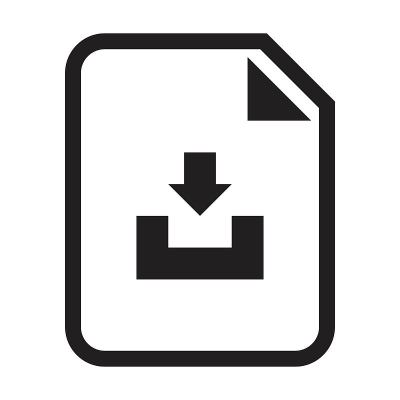 下载文档图标矢量与下载文件的业务应用程序数据和财务在一个大纲字形象形图