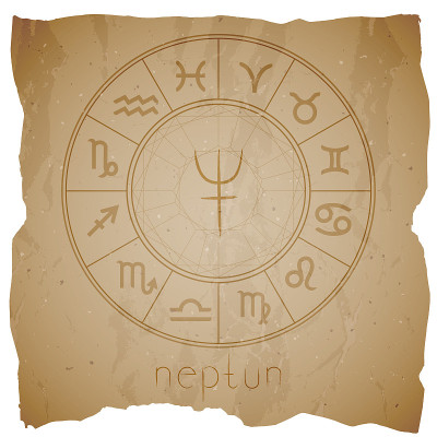 Vector illustration with Hand drawn astrological p