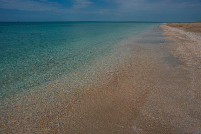 俄罗斯克里米亚的贝耶尤斯角的海景