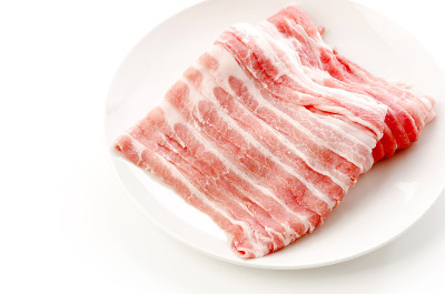 鲜肉切片，五花肉