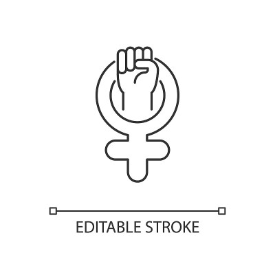 女性符号线性图标