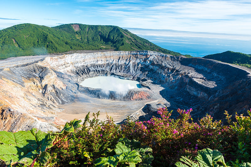 哥斯达黎加的Poas火山