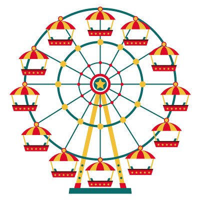 矢量插图的游乐园