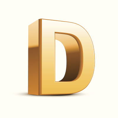 3d黄金字母D
