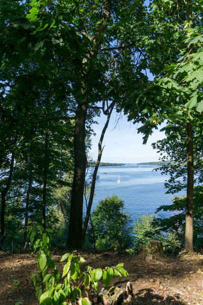 夏末/秋末，德国柏林Havelhöhenweg上的田园诗般的景色