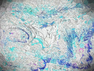 数字插图抽象背景图案