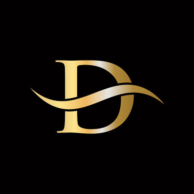 初始摘要D标志符号矢量模板。字母D标志设计模板元素。D字母Logo设计