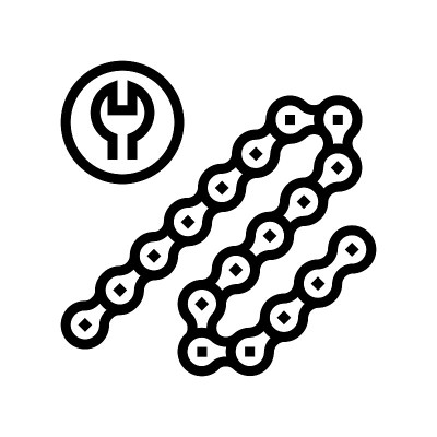 自行车钱修理和缩短线图标矢量插图