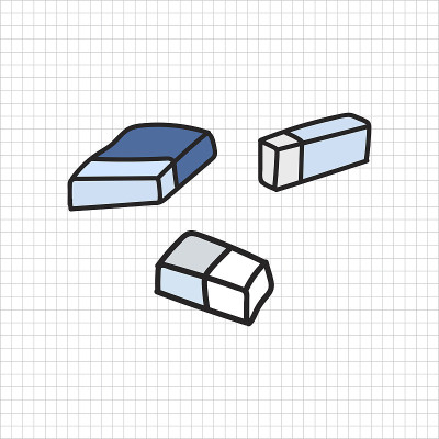 矢量文具涂鸦风格