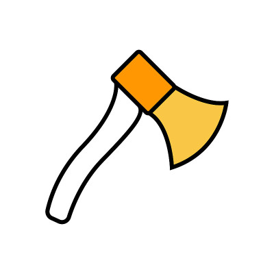 Halloween weapon axe icon design