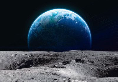 月球表面和地球外太空行星。探索太阳系。阿耳特弥斯太空计划。这张图片的元素是由美国宇航局提供的