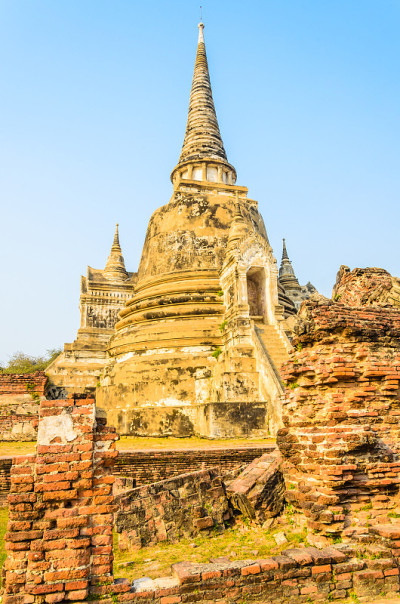 泰国大城府的佛寺