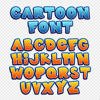 卡通矢量字体。