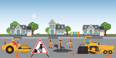公路正在建设之中。