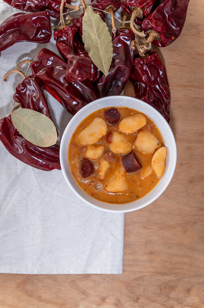创意土豆汤，奶油，青椒，豆子，西班牙辣香肠，sopa riojana