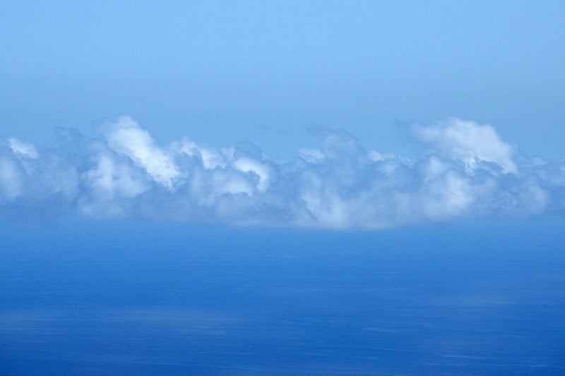 Playa de Santiago，拉戈梅拉，加那利群岛上空的全景