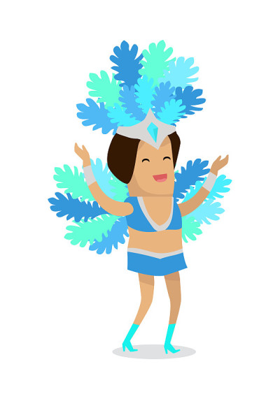 穿着狂欢节服装的女人
