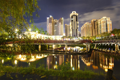 美丽的台春夜景
