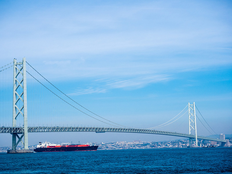 蓝天和明石海峡大桥