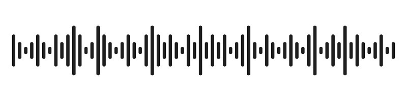均衡器。声波在白色背景上被隔离。声音或音乐概念。矢量图