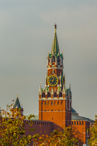 莫斯科克里姆林宫的Spasskaya(救世主)塔