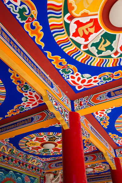 西藏寺庙天花板