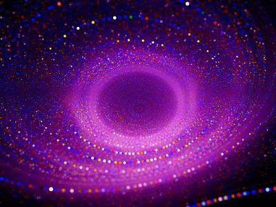 紫色发光ufo分形