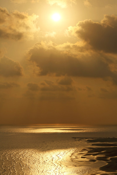 从光束顶部俯瞰海滩