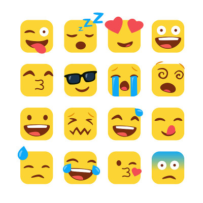 广场经典emojis。