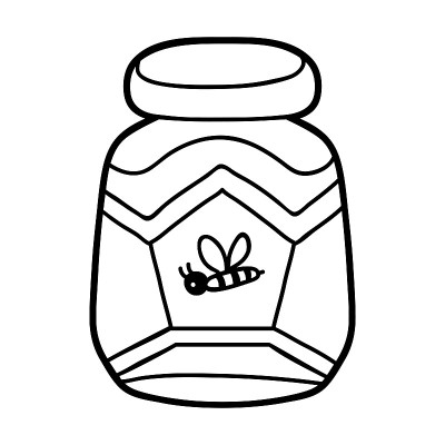 涂色书，蜂蜜罐