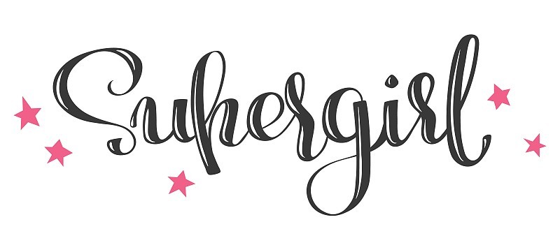 Hand drawn vector lettering - Supergirl -