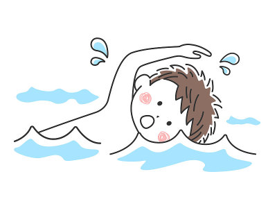 游泳。